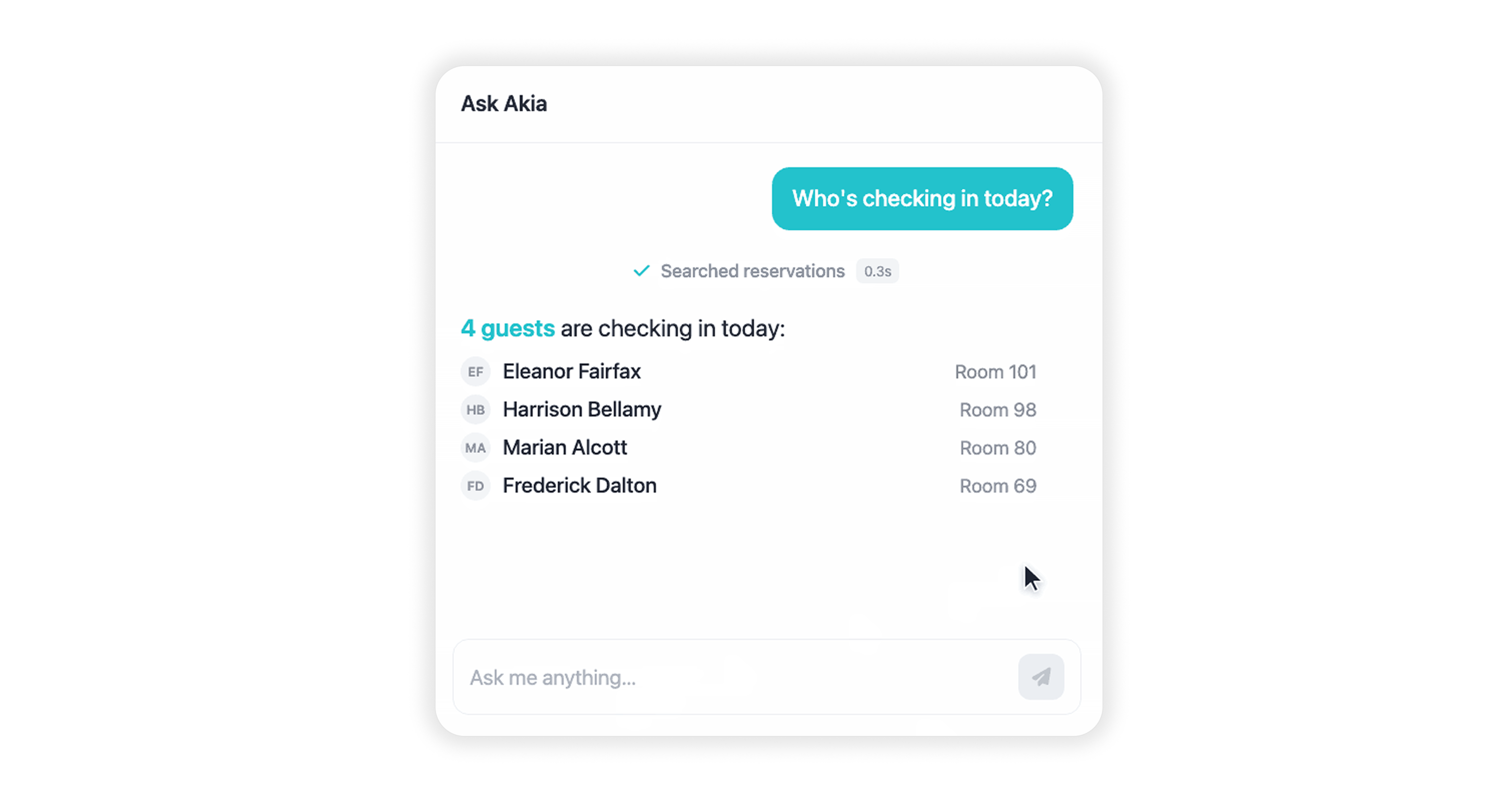 Ask Akia: the same AI handling your guests now works for your team | Akia